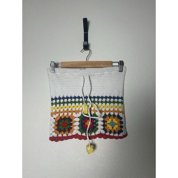 Messi Byrd Britney White Kids Crochet Rainbow Skirt Cover Up Size 10 Years - Picture 1 of 4